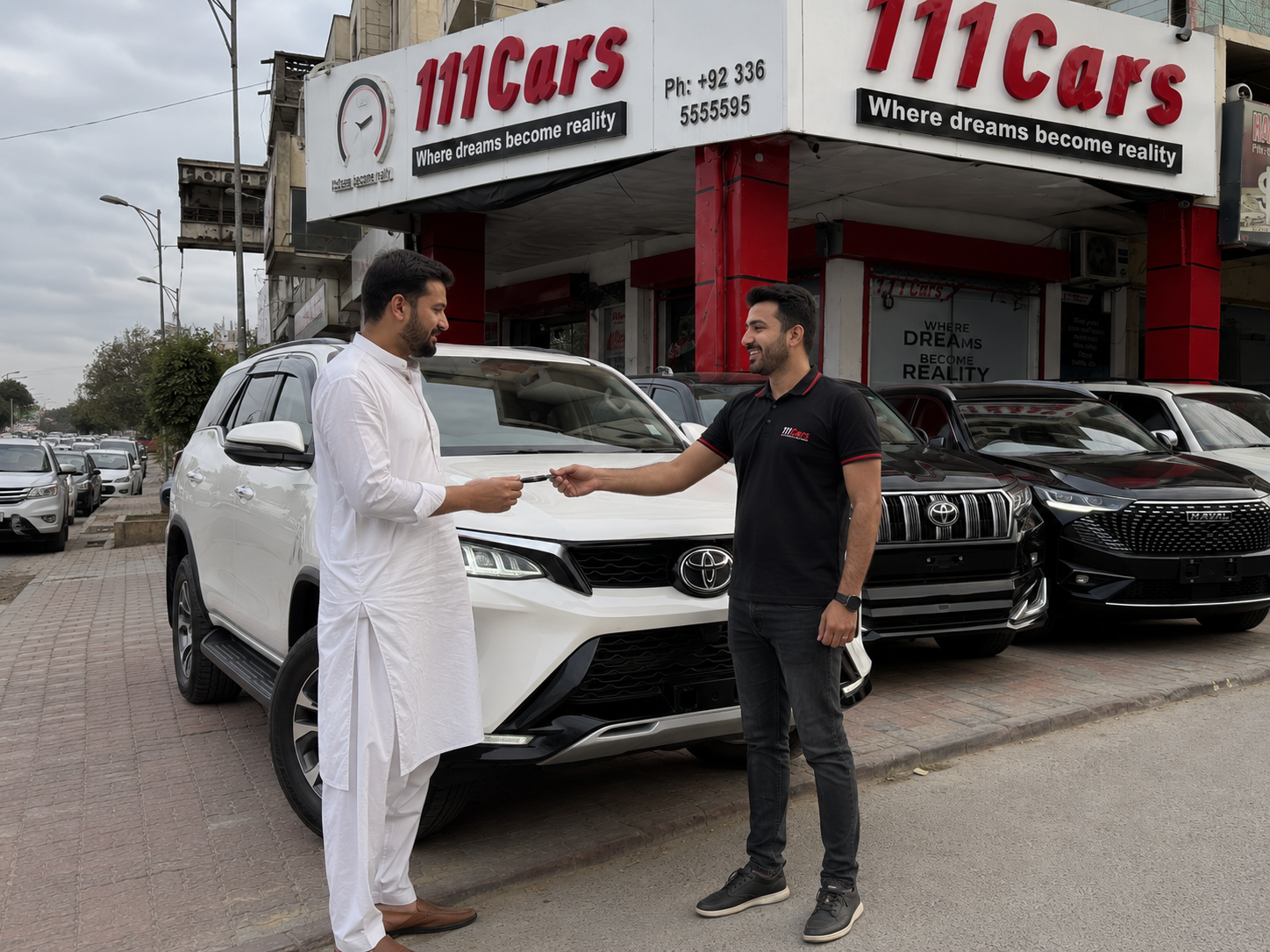 Customer vehicle handover at 111 Cars